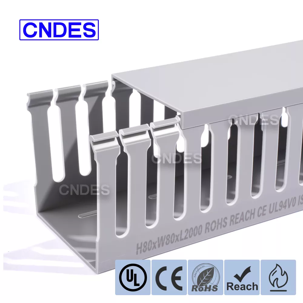 Conduit de câblage de tableau de distribution en PVC à fente 80 × 80