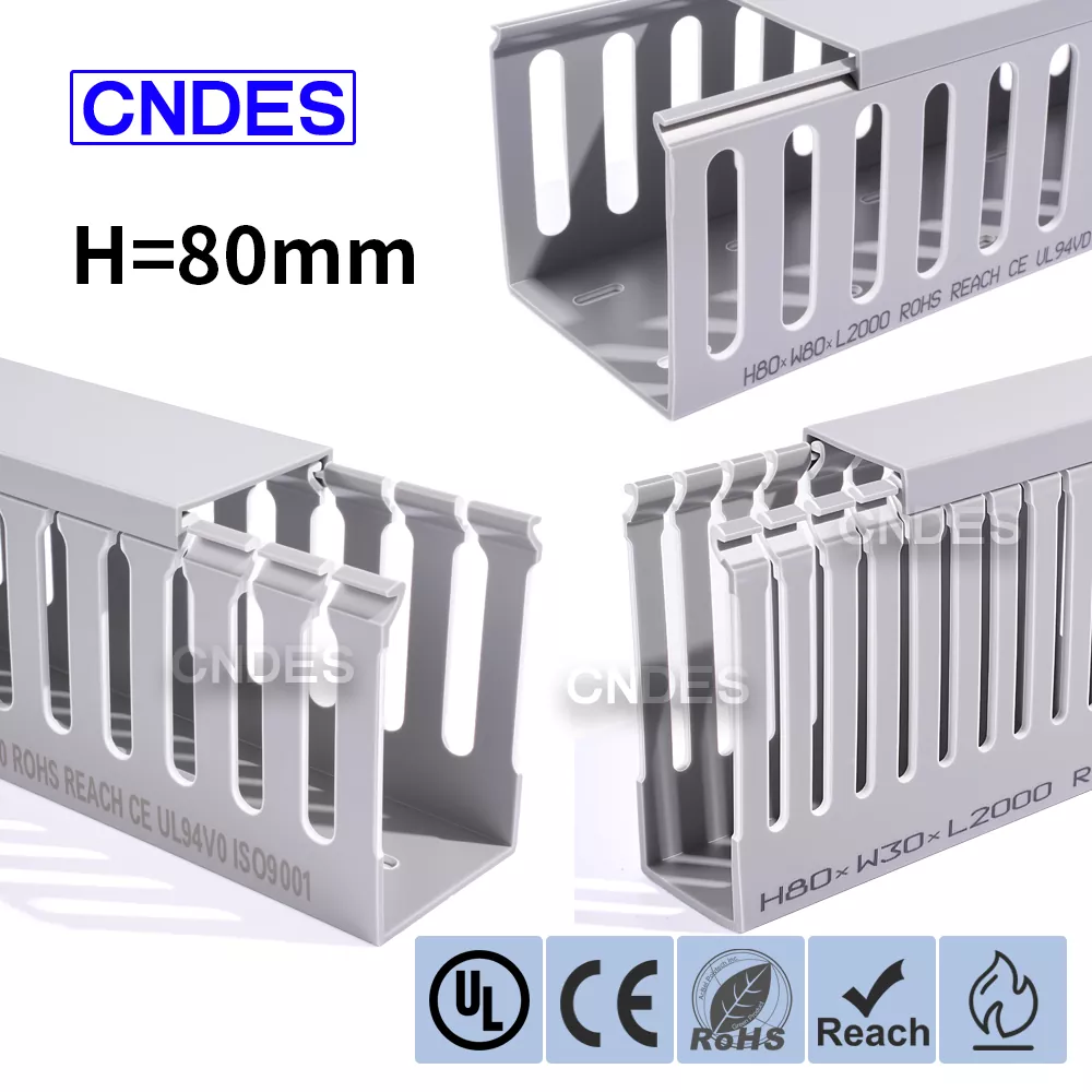 Conduit de câbles d'automatisation en PVC à fente de 80 hauteurs