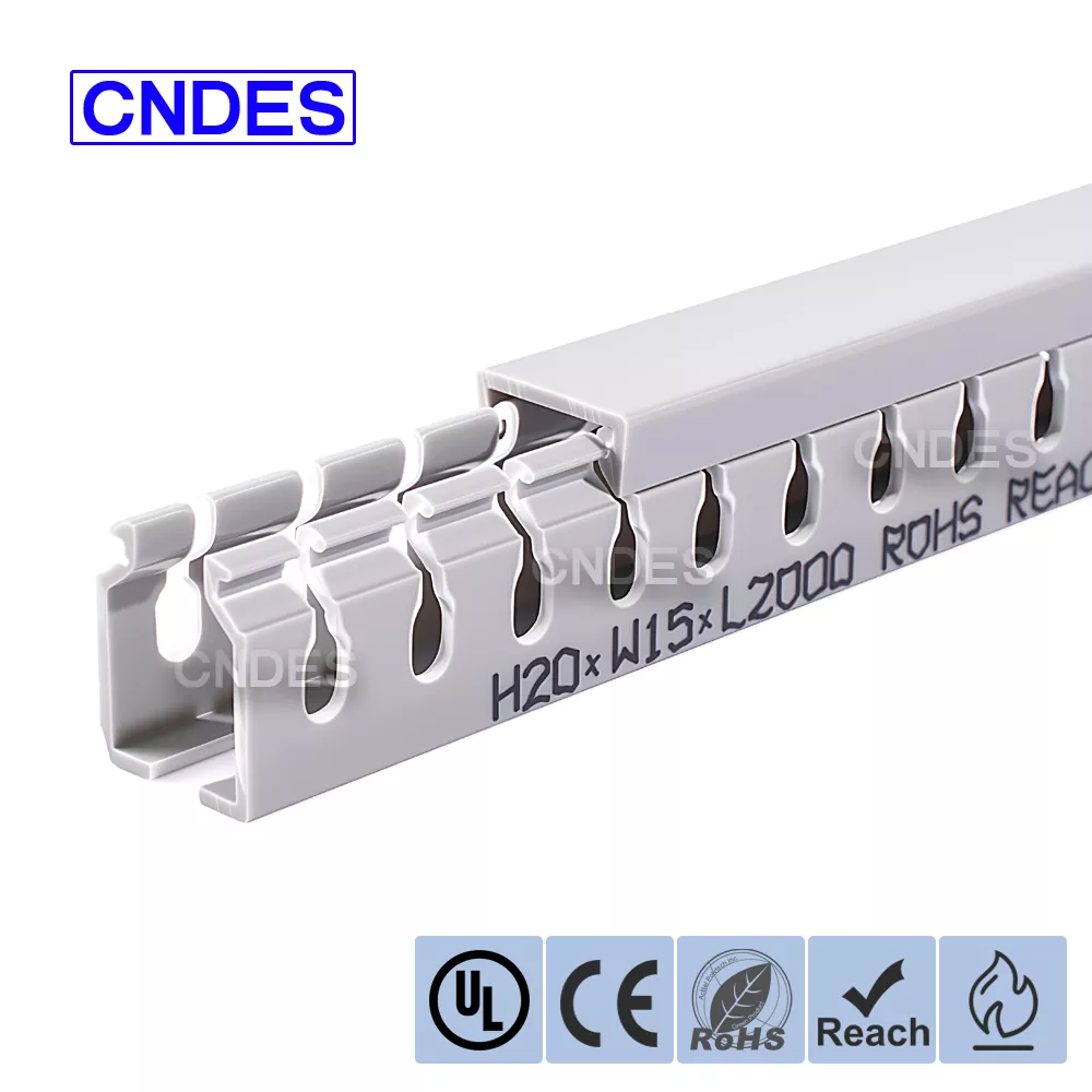 Conduit de fil électrique en PVC fendu de 20 mm de hauteur