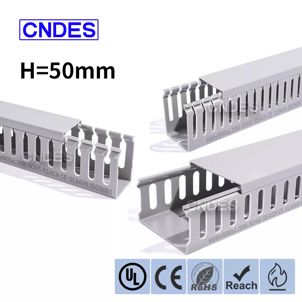 Conduit de câblage de panneau en PVC fendu de 50 mm de hauteur