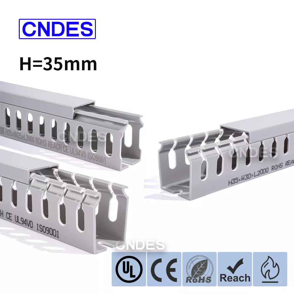 Conduit d'acheminement de fils en PVC fendu de 35 mm de hauteur